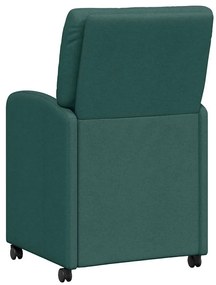 Kerekes Étkező Székek 2 pcs Sötétzöld 57 x 67 x 95 cm szövet