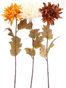 Mesterséges őszi krizantém, h. 74 cm, 3 db-oskészlet