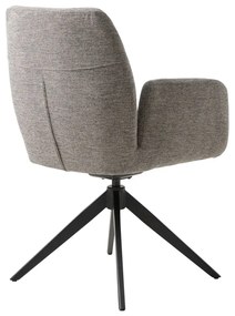 Szürke kárpitozott karfás étkezőfotel Roxana – Unique Furniture