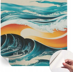 Modern öntapadós fali fotótapéta Absztrakt hullámok 250x250 cm