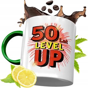 Zöld Bögre 50 50STE 50-ES Születésnapra Ajándék fényképes nyomattal