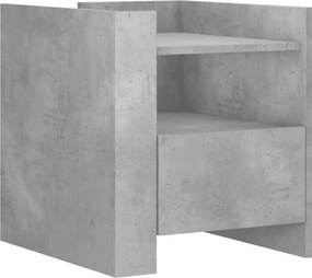 vidaXL betonszürke szerelt fa éjjeliszekrény 45 x 50 x 50 cm