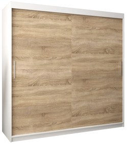 Ruhásszekrény 200 cm Toki (matt fekete + szonoma tölgy). 1064848