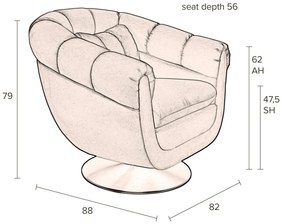 Memeber olívazöld bársony fotel - Dutchbone