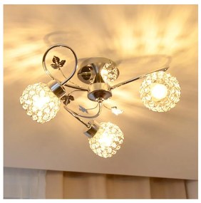 Felületre szerelhető csillár SOPHIA 3xE27/15W/230V fényezett króm/átlátszó