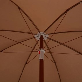 tópszínű napernyő acélrúddal 180 cm