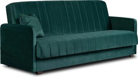 Dönthető kanapé zöld színben, bársony kárpittal, PORTO