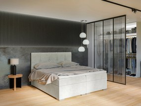 Franciaágy Boxspring 160 cm Ruffy (világosszürke) (matraccal és tárolóhellyel). Akció -17%. 1043447