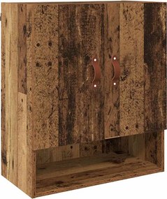 vidaXL Fali Szekrény Falra szerelhető Öreg fa 60 x 31 x 70 cm Faanyag