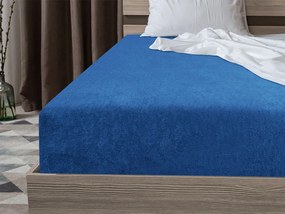 Frottír EXCLUSIVE sötétkék lepedő 140x200 cm