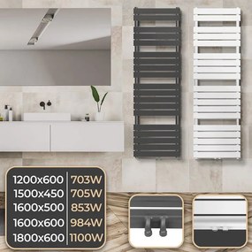 AQUAMARIN Fürdőszoba radiátor  180 x 60 cm fehér