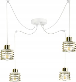 Függő lámpa Csillár Pók Glam Arany Króm Med