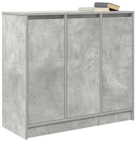 betonszürke szerelt fa tálalószekrény 85x34x76 cm