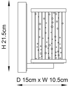 Endon 76259 - Fali lámpa EASTON 1xE14/6W/230V fényezett króm