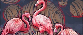 Fotótapéta Flizelin Dekoratív tapéta Rózsaszín flamingók 250x104 Ragasztó