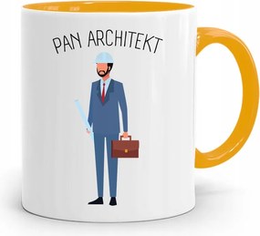 Sárga Építész Bögre Építész Úr Ajándék fényképes nyomtatással