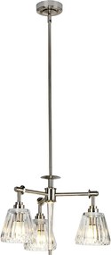 Elstead glamour modern LED függeszték agatha nikkel átlátszó elsbath-agatha3p-bn IP44