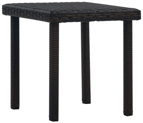 vidaXL barna polyrattan kerti teázóasztal 40 x 40 x 40 cm