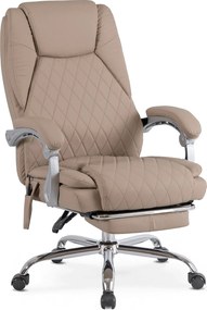 GIORGIO irodai masszázsfotel, bézs műbőr