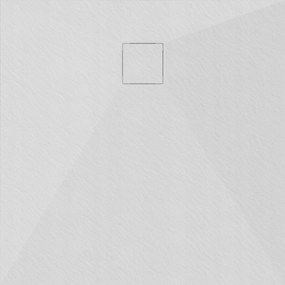 Zuhanytálca Szögletes 90x90 Kő Mintás 2,6 CM Fehér Szifon