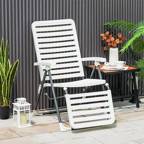 Összecsukható kerti szék lábtartóval