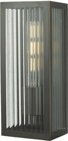 DAR LIGHTING KEE5263 KEEGAN Modern Kültéri Fali Lámpa Barna, Átlátszó E27 IP44