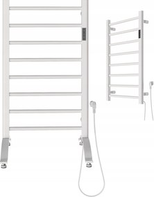 Elektromos Fürdőszobai Radiátor Fehér 200W 80x50 Lógó Lábak