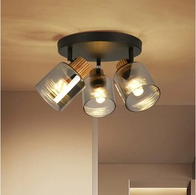 Brilagi - Spotlámpa HYGGE 3xE14/15W/230V fekete/füstszínű