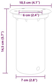 fekete kerek öntött alumínium kültéri talajlámpa 10,5 x 10,5 cm
