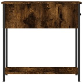 füstös tölgy színű szerelt fa éjjeliszekrény 30x60x60 cm