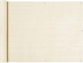 vidaXL krémszínű HDPE erkélytakaró 90 x 600 cm