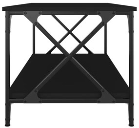 Fekete szerelt fa dohányzóasztal 100 x 50 x 45 cm