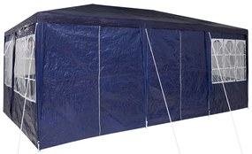 Parti sátor 10 oldalfallal Kék 6x4 m PE