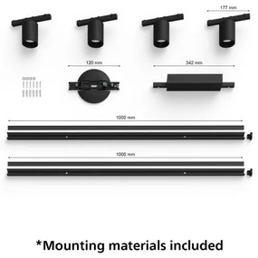Philips-KÉSZLET 4xLED Dimmelhető lámpa sínrendszerhez Hue LED/20,8W/230V