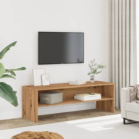 kézműves tölgy színű szerelt fa TV-szekrény 120 x 40 x 40 cm