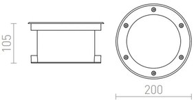 RED-Design Rendl-R10532 - LED Kültéri felületre szerelhető lámpa TERRA LED/20W/230V IP67
