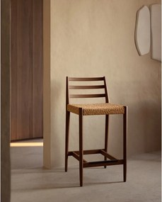 Barna-natúr színű tölgyfa bárszék (ülésmagasság 65 cm) Analy – Kave Home