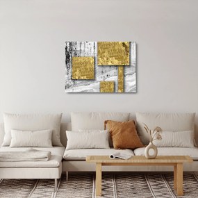Üveg kép - Arany négyzetek N⁰3 (70x50 cm)