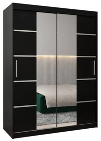 Ruhásszekrény 150 cm Verika 4 150 (fekete). 1064283