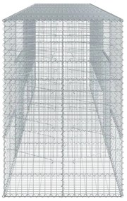 horganyzott vas gabion kosár fedéllel 500 x 100 x 150 cm