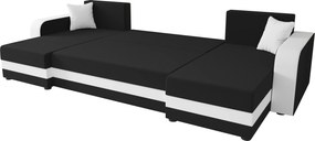 U alakú kinyitható ülőgarnitúra VALERIO 305x140 cm, világosszürke/bézs