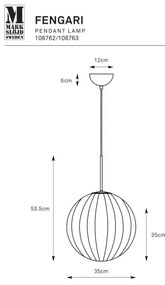 Markslöjd 108763 - Csillár zsinóron FENGARI 1xE14/40W/230V bézs