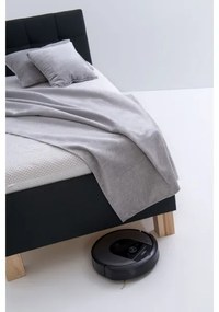 Kárpitozott ágy matraccal és tárolóhellyel MARIA ONE 90x200 cm antracit