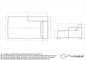 Bézs kanapé modul (bal oldali) Flex Felix – Miuform