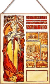 Alphonse Mucha - Austria 1899 üvegkép, falikép