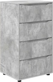 vidaXL Tároló szekrények 2 pcs Beton Szürke 60 x 48 x 105 cm Faanyag