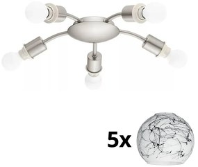 Eglo - LED mennyezeti lámpa MY CHOICE 5xE14/4W/230V króm/fehér/fekete