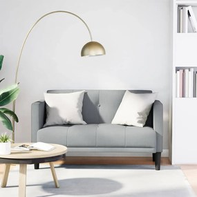 világosszürke szövet loveseat kanapé 111 cm