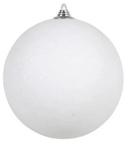 Óriás karácsonyi gömb 25 cm fehér glitteres