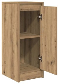 kézműves tölgy színű szerelt fa tálalószekrény 29,5x34x76 cm